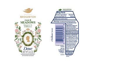 Label (Dove Bridgerton Love And Meadows Bergamot And Wildflowers Antiperspirant Deodorant   Artwork)